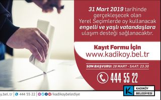 Kadıköy Belediyesi'nden Engelsiz Seçim Hizmeti