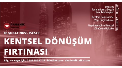 Kentsel Dönüşüm Fırtınası // 3 Eğitim - 3 Sertifika