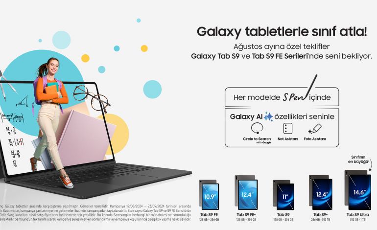 Galaxy Tab S9 Serisi Tabletlerde 'Okula Dönüş' Kampanyası