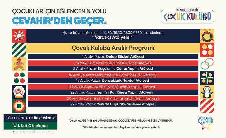 İstanbul Cevahir’den Çocuklar İçin Dolu Dolu Eğlence Programı