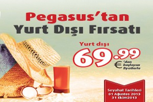 Pegasus, Yazın 69.99 Eurodan Başlayan Fiyatlarla Yurtdışına Uçuruyor